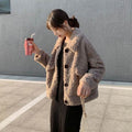Lamb Wool Coat Women's Short Autumn And Winter Loose Plush Top Thickened