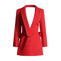 New Design Of Special Interest No Back Mosaic Flower Blazer