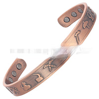 Amazon Cross-Border Retro Magnetic Unisex Solid Copper Energy Bracelet