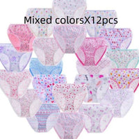Cotton Children's Underwear Girls' Floral Multi-color Triangle
