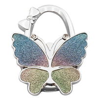 Glossy Frosted Big Butterfly Bag Hook With Inner Folding Ladies