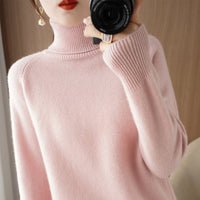 Women's Fashion High Collar Knitted Sweater