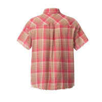Plaid Short-sleeved Shirt Men's Loose Casual