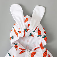 Children's Spring And Autumn Cartoon Rabbit Ears Long Sleeve Printed Jumpsuit