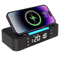 New Wireless Charging Ambient Night Light With Dual Bluetooth Speakers