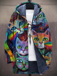 Hooded Cardigan Cotton Jacket Gray