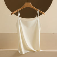 Summer Seamless Ice Silk Camisole Womens Solid Color Casual Inner Layer Top