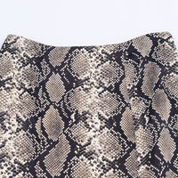 Animal Print Silk Texture MIDI Skirt