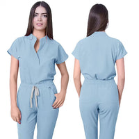 Sleeveless Casual Scrubs Set For Female Doctors
