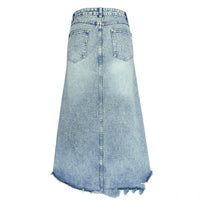 Retro Denim Half Skirt Women A Word High Waist Skinny