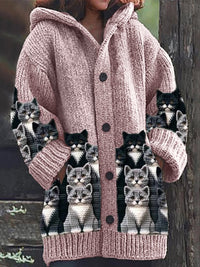 Halloween Animal 3D Printing Casual Design Sense Hooded Sweater Cloak Coat