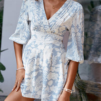 Women's Fashion Temperament Print Slim Jumpsuit