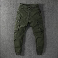 Retro-style Workwear Casual Wide-leg Jogger Pants