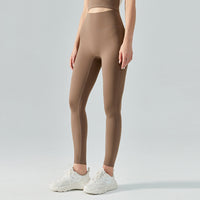 Nude Feel High Waist Belly Contracting Yoga Pants Double-sided Brushed Fitness