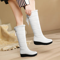 New Wedge-heel Casual Thick-fur High-top Snow Boots