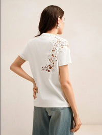 Best-selling Hollow-out Pattern Short-sleeve T-shirt