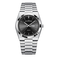 Ultra-thin Butterfly-clasp Steel-band Quartz Mens Watch