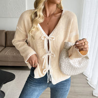 European And American Autumn And Winter Contrast Color Senior Series Chic Cardigan Knitted Sweater