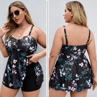 Women's Split Color Printing Swimsuit