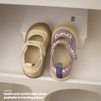 Children's Floral Closed-toe Canvas Sneakers