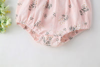 Girl's Flying Sleeve One-piece Romper Suit