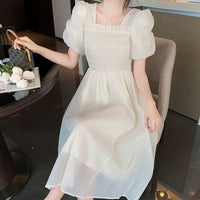 New French-style Elegant Waist-cinching Womens Dress