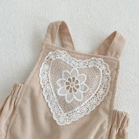 Collar Bottom Shirt Lace Love Strap Pants