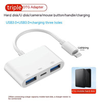 Lightning Interface Expansion Dock Mouse Keyboard OTG Adapter Typec