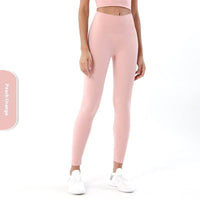 Yoga Women's No Embarrassment Line Skin-friendly Nude Feel Fitness Pocket High Top Sports Leggings