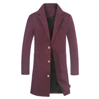 Casual Fashion Solid Color Mid-length Single-breasted Jacket