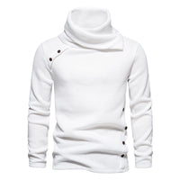 Men's Cascading Collar Sweater Coat Jacquard Pullover Sports Sweater