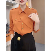 Clothes For Women Spring And Autumn This Year's Popular Shirt Outer Wear Irregular Design Special Interest Light Luxury Temperament