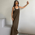Vest And Nightgown Set Loose-fitting Long Dress Knitted