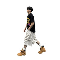 Solid Color Machete Straight Logging Cargo Shorts Men