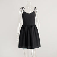 Pure Cotton Camisole Backless High-waisted Cropped Dress