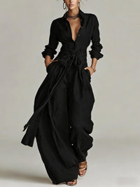 Solid-color High-waisted Short-sleeve Pants Fashion Casual Set