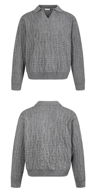 Fashion Ripped Design Retro Loose Sweater