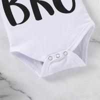 Girls' Suit With Striped Letter Print