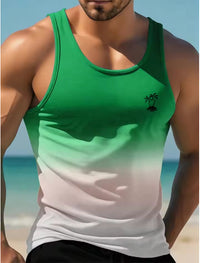 Men's Digital-Print Sleeveless Tank Top