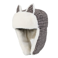 Cat Ears Ushanka Thickened Cold Protection Warm Cotton Hat