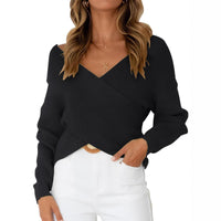British Style Loose Long Sleeve Polyester Knitted Sweater Striped