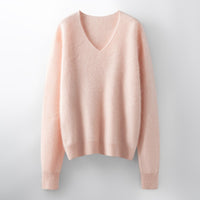 Versatile Loose-fitting Brushed Sweater In A Solid Color