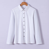 Long Sleeve Shirt Women's Cotton Top Bottoming Shirt