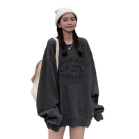 Women's Relaxed-fit Casual Hoodie With A Crew Neck