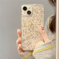 Ins Transparent Mobile Phone Case With Wind Gold And Tin Foil