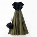 Japanese-style V-neck Slim-fit Dress