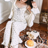 Sweet Camisole Three-Piece Loungewear Set For Women