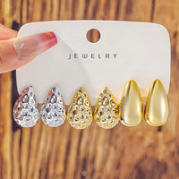 Fashionable Tassel Simple Creative And Personalized C-Shaped Waterdrop Stud Earrings