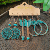 Vintage Earrings Women's Geometric Tassel Earrings Bohemia