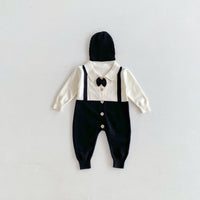 Autumn And Winter New Children's Clothing Infant Lapel Gentleman Tie False Two-piece Suit